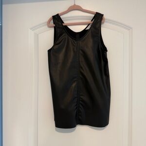 H&M Black Sleeveless Leather Toddler Dress